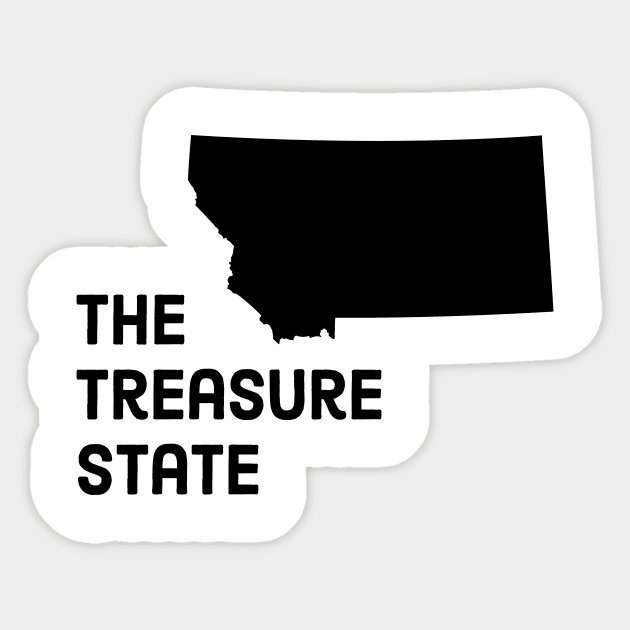 Montana - The Treasure State Sticker by whereabouts